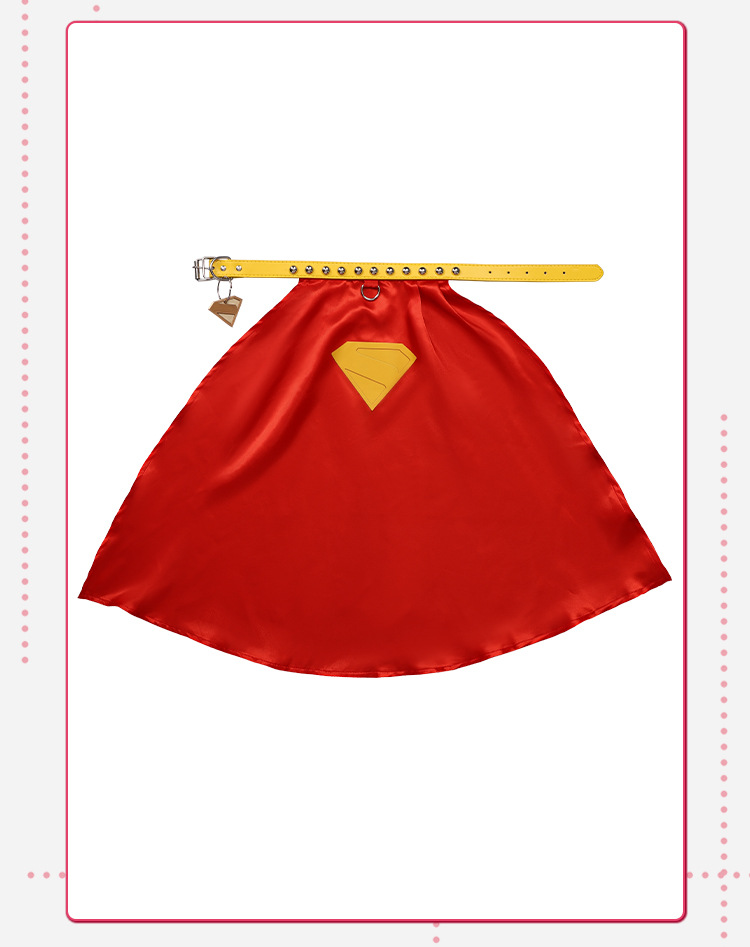 Pet Portrait Custom - Capa de Cosplay Vermelha Krypto Superdog,
