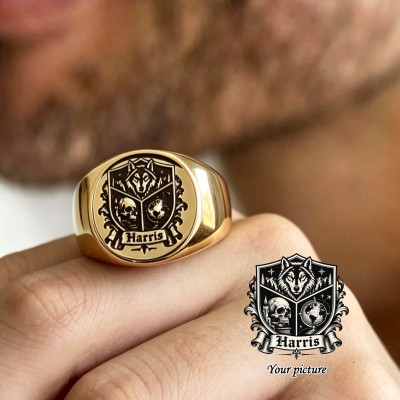 Anel de Sinete Personalizado c - Initial Ring Custom avaliação e preço