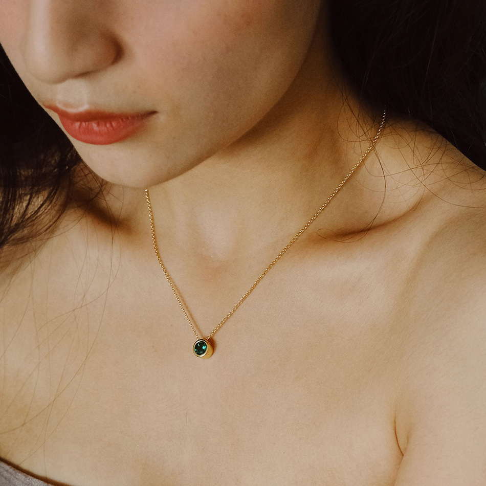Aço inoxidável 12 pedras de an - Birth Flower Necklace avaliação e preço